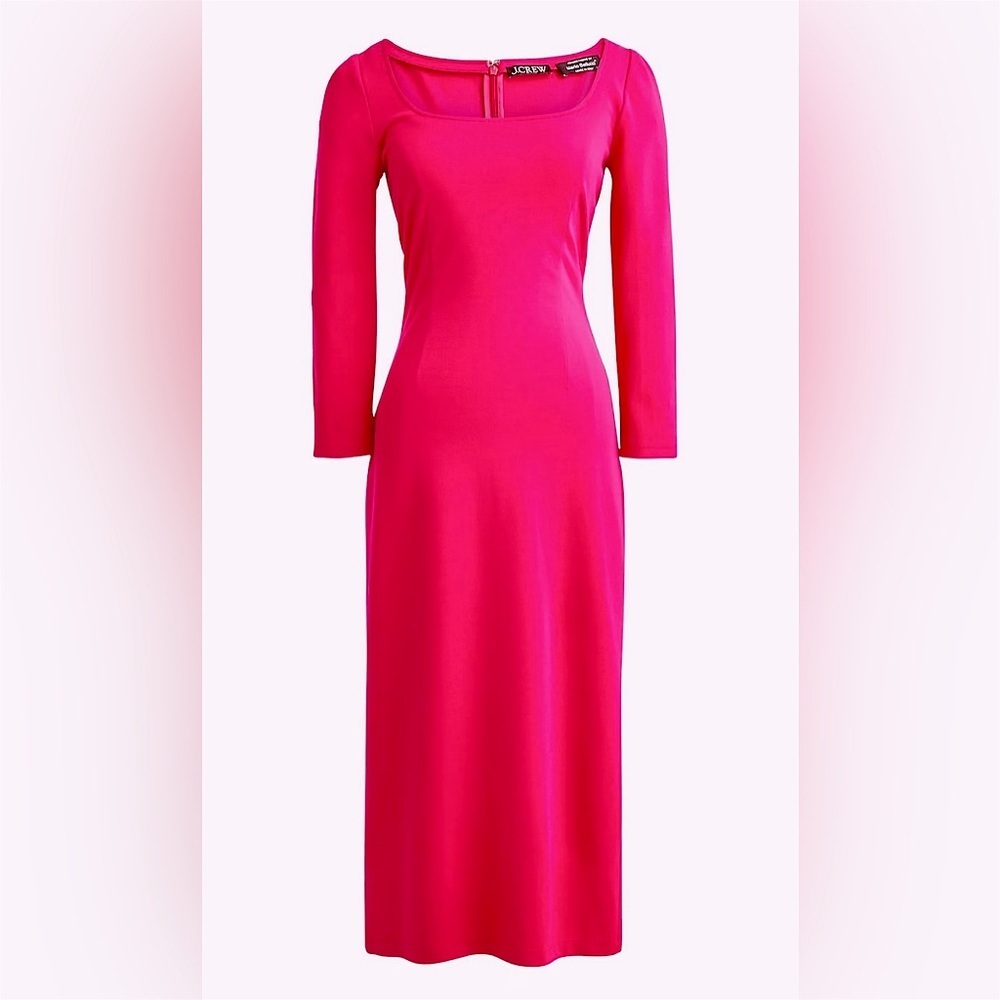 NWT J. Crew Mario belucci square neck midi sheath dress in Italian ponte size 6